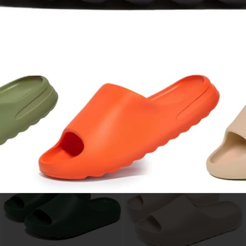 Orange Slide Sandals